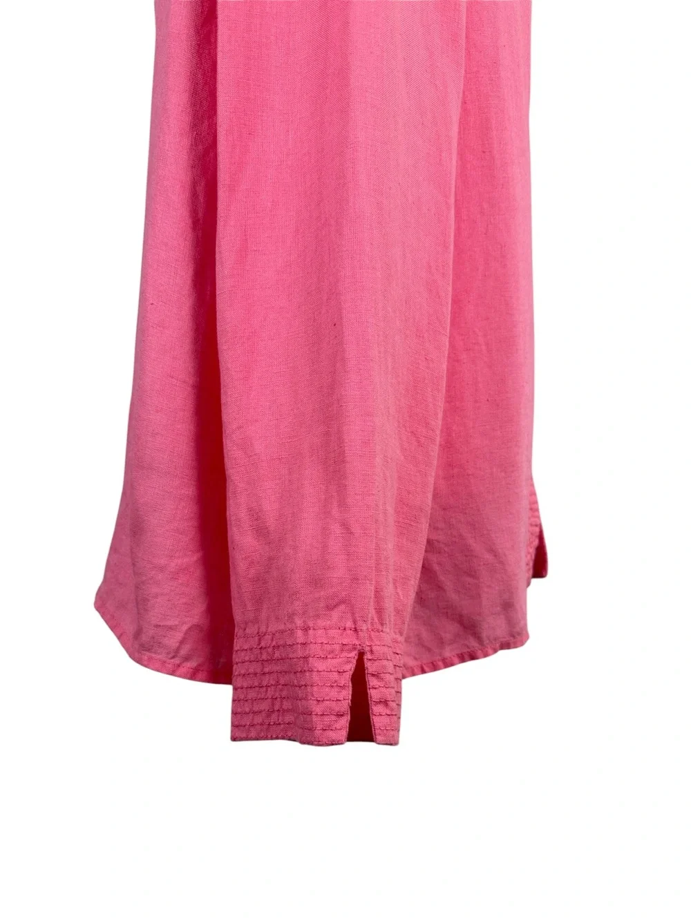 Liz Claiborne 100% Linen Pink Button Front Blouse L| Cottagecore Boho Resort